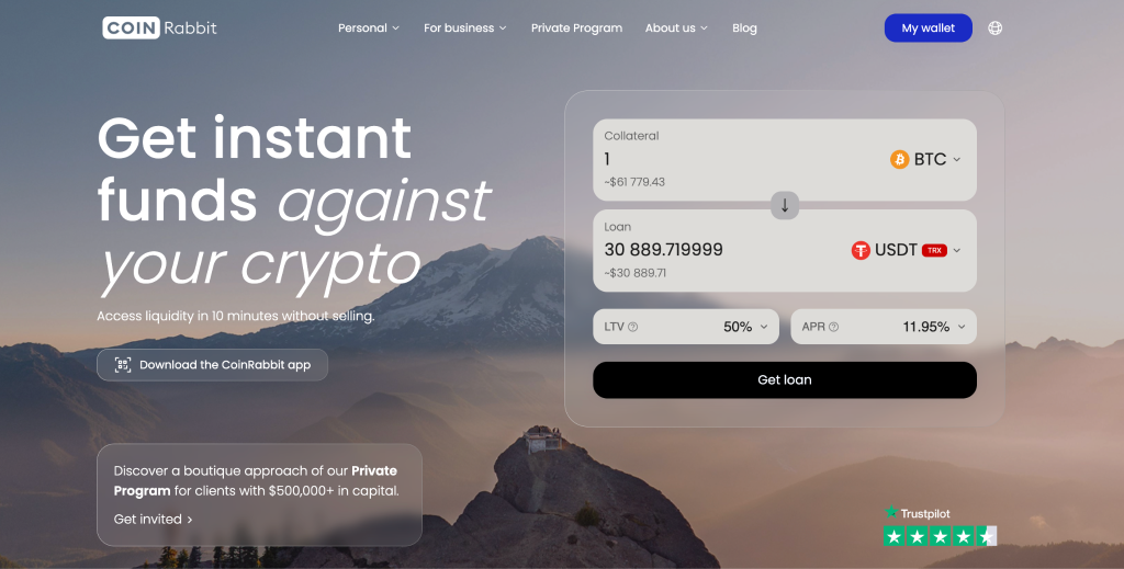 CoinRabbit – Best Crypto Business Loans for Secure Custody & Private Program