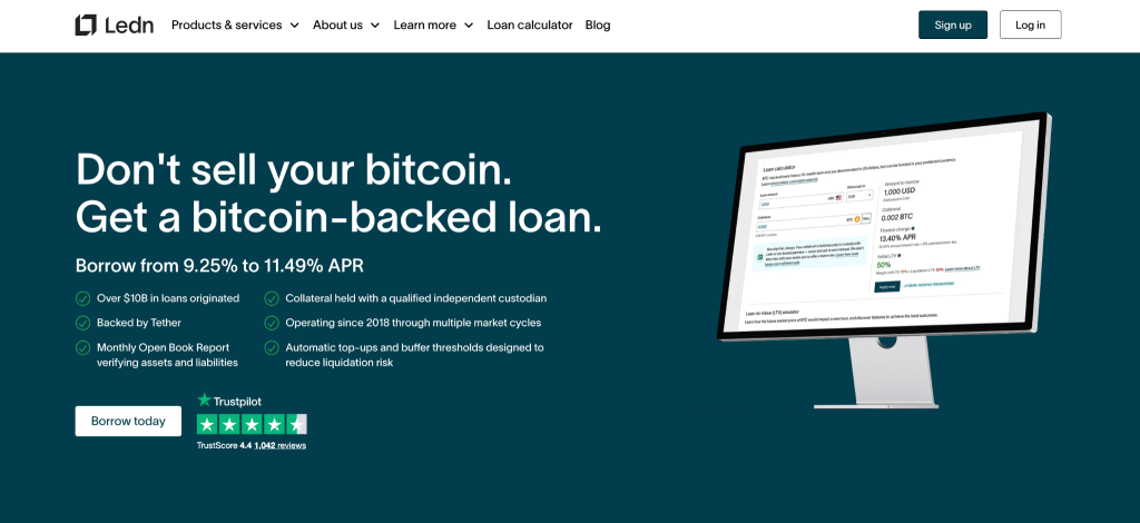 Ledn – Best Bitcoin-Focused Business Loans