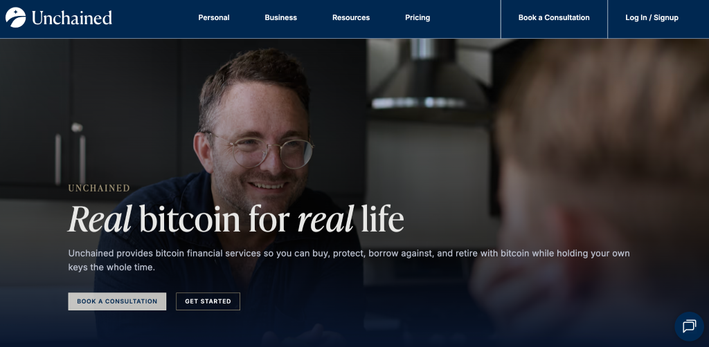 Unchained – Best for Conservative Bitcoin Lending Strategies